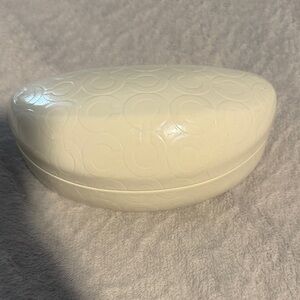 Coach Cream Embossed Sunglasses Case